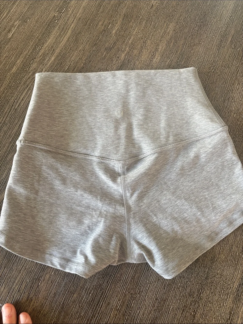 lululemon athletica High-Waist Light Gray Workout Shorts